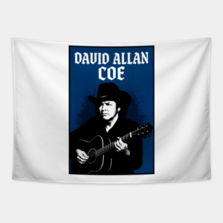 David Allan Coe Outlaw Country Music Retro Poster Design Tapestry