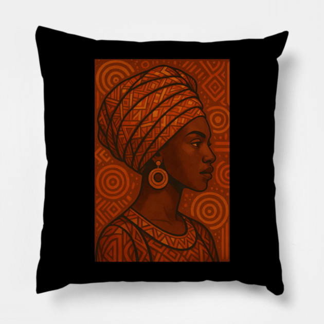 Afrocentric Woman Pillow by Adwoa's Store