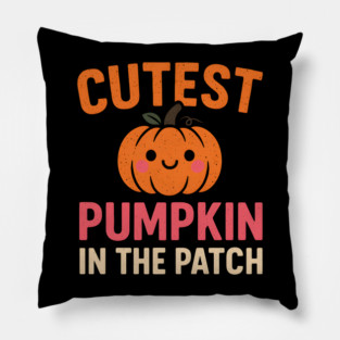 Cutest Pumpkin in the Patch Fall Halloween Quote Graphic Pillow
