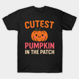 Cutest Pumpkin in the Patch Fall Halloween Quote Graphic T-Shirt