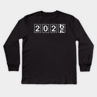 2026 New Year Flip Countdown Calendar Graphic Kids Long Sleeve T-Shirt