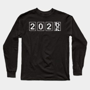 2026 New Year Flip Countdown Calendar Graphic Long Sleeve T-Shirt