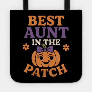 Best Aunt in the Patch Fall Pumpkin Seasonal Graphic Tote