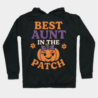 Best Aunt in the Patch Fall Pumpkin Seasonal Graphic Hoodie