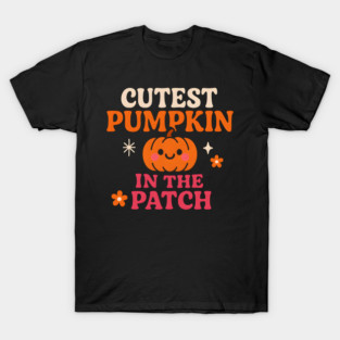 Cutest Pumpkin in the Patch Fall Halloween Quote Graphic T-Shirt