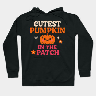 Cutest Pumpkin in the Patch Fall Halloween Quote Graphic Hoodie