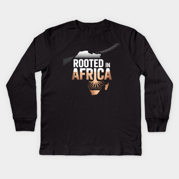 Rooted In Africa Afrocentric Kids Long Sleeve T-Shirt by Adwoa's Store