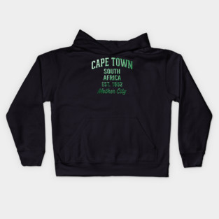 Cape Town South Africa Est. 1652 – Mother City Chrome Effect Vintage Typography Kids Hoodie