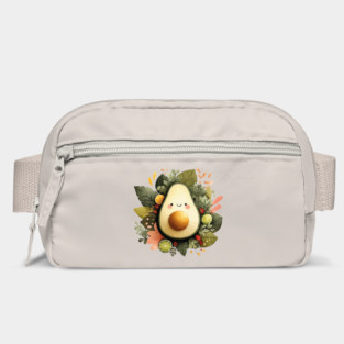 Whimsical Avocado in a Citrus Wreath - Vegan & Foodie Art Bag