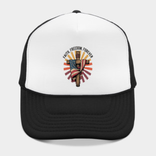Freedoms Light Faith Freedom Forever Patriot Faith Hat