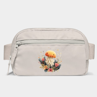 Ethereal Jellyfish in a Coral Wreath - Mystical Ocean Art Bag