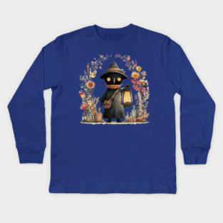 Plague Doctor Apothecary - Alchemist & Goblincore Folk Art Kids Long Sleeve T-Shirt