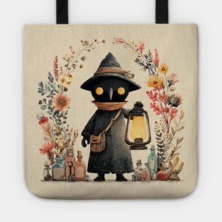 Plague Doctor Apothecary - Alchemist & Goblincore Folk Art Tote