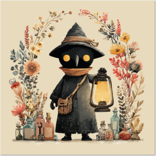 Plague Doctor Apothecary - Alchemist & Goblincore Folk Art Posters and Art