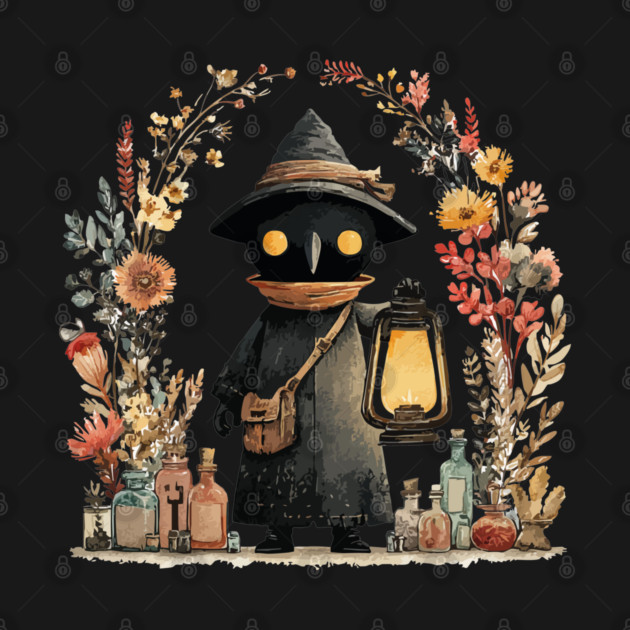 Plague Doctor Apothecary - Alchemist & Goblincore Folk Art by TuncGK