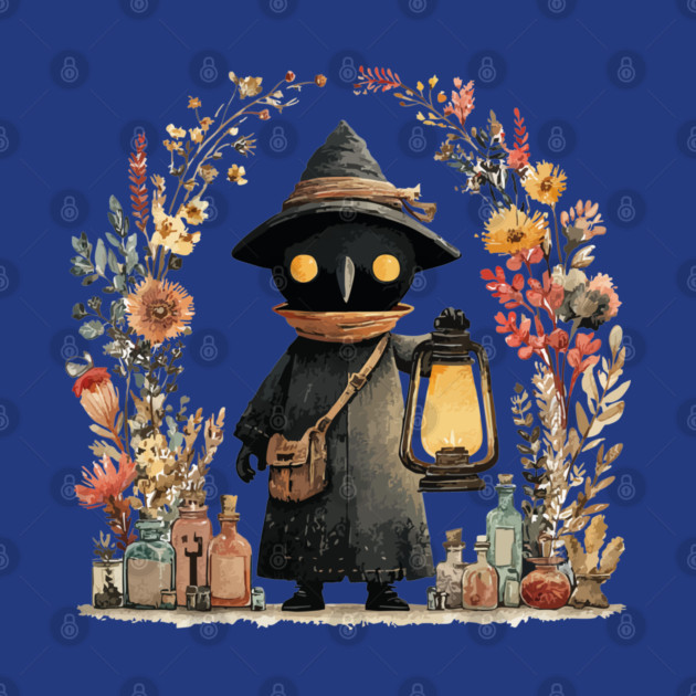 Plague Doctor Apothecary - Alchemist & Goblincore Folk Art by TuncGK