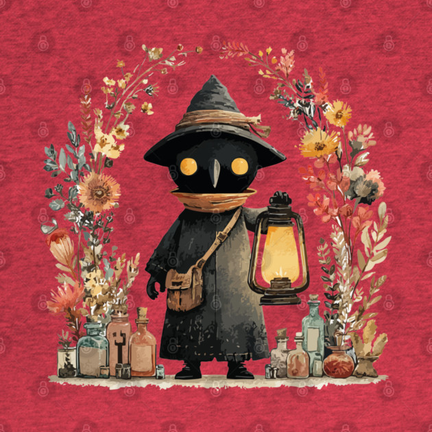 Plague Doctor Apothecary - Alchemist & Goblincore Folk Art by TuncGK