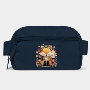 Japanese Kitsune Fox with Lanterns - Folklore & Anime Art Bag