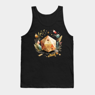 Magical D20 Dice - Dungeon Master & TTRPG Gamer Gift Tank Top