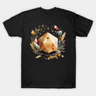 Magical D20 Dice - Dungeon Master & TTRPG Gamer Gift T-Shirt