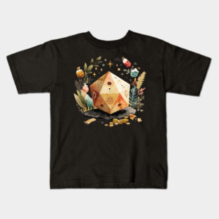 Magical D20 Dice - Dungeon Master & TTRPG Gamer Gift Kids T-Shirt