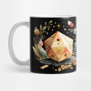 Magical D20 Dice - Dungeon Master & TTRPG Gamer Gift Mug