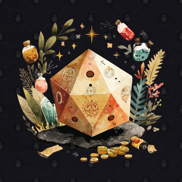 Magical D20 Dice - Dungeon Master & TTRPG Gamer Gift by TuncGK