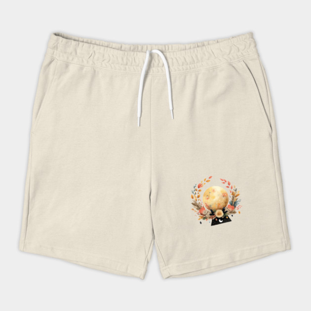 Full Moon in a Celestial Wreath - Witchy & Astrology Art by TuncGK