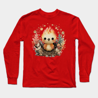 Baby Phoenix Rebirth - Mythical Fantasy Folk Art Long Sleeve T-Shirt