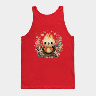 Baby Phoenix Rebirth - Mythical Fantasy Folk Art Tank Top