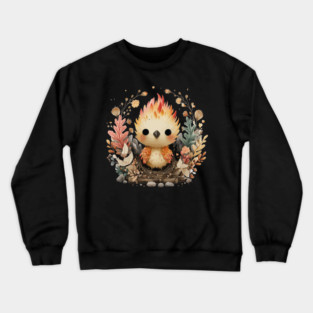Baby Phoenix Rebirth - Mythical Fantasy Folk Art Crewneck Sweatshirt