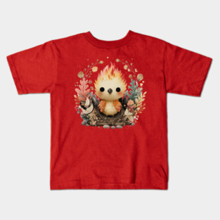 Baby Phoenix Rebirth - Mythical Fantasy Folk Art Kids T-Shirt