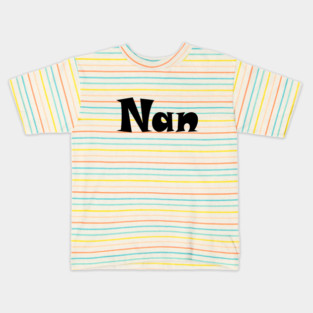 Nan Design - Cute Font, Minimalist, with Black Lettering :) Kids T-Shirt