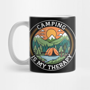 Camping Is My Therapy Mug