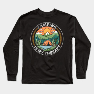 Camping Is My Therapy Long Sleeve T-Shirt