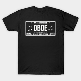 Oboe Music Notes Missouri License Plate Superpower T-Shirt