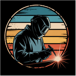 Welder retro Posters and Art