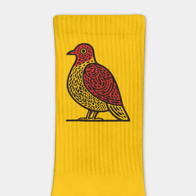 Linocut Bird Art Print - Nature Lover Gift by TuncGK