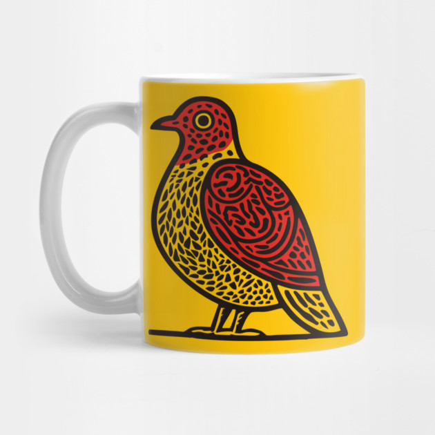 Linocut Bird Art Print - Nature Lover Gift by TuncGK