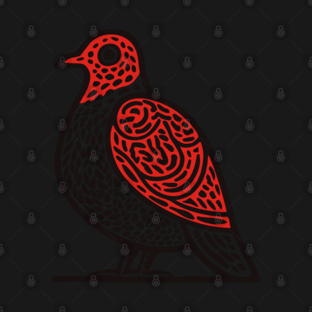 Linocut Bird Art Print - Nature Lover Gift by TuncGK