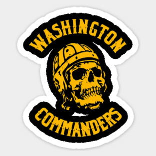 Commanders Skull Sticker