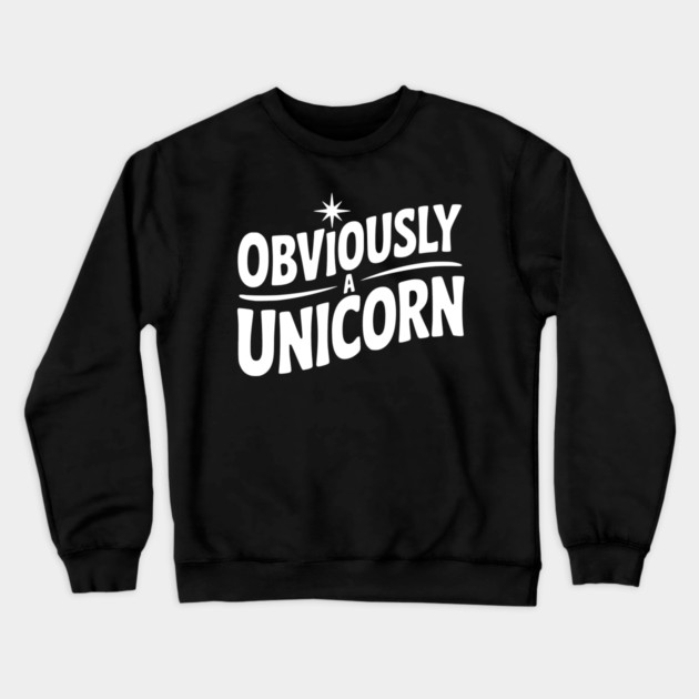 Obviously a Unicorn Crewneck Sweatshirt by Frank Ring