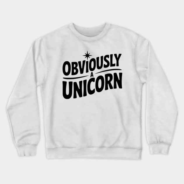 Obviously a Unicorn Crewneck Sweatshirt by Frank Ring