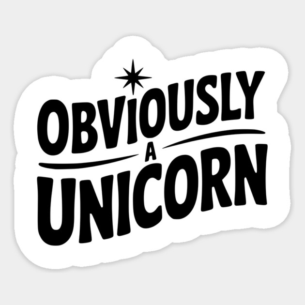 Obviously a Unicorn Sticker by Frank Ring