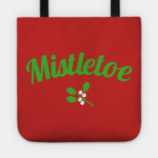 Mistletoe script art and plant icon Tote