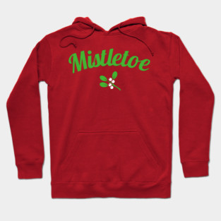 Mistletoe script art and plant icon Hoodie