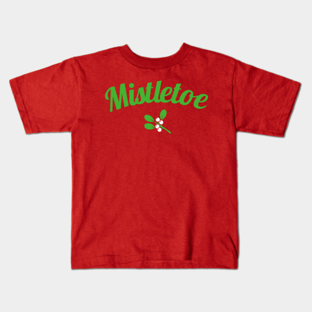 Mistletoe script art and plant icon Kids T-Shirt by DonWillisJrArt