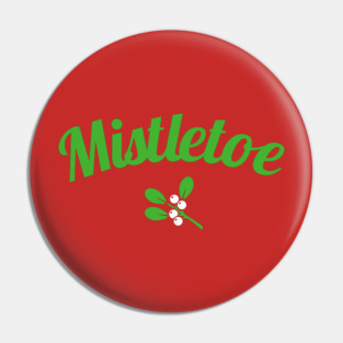 Mistletoe script art and plant icon Pin