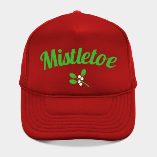 Mistletoe script art and plant icon Hat