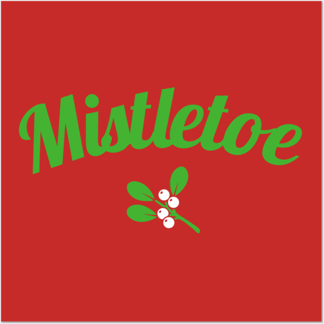 Mistletoe script art and plant icon Wall Art by DonWillisJrArt